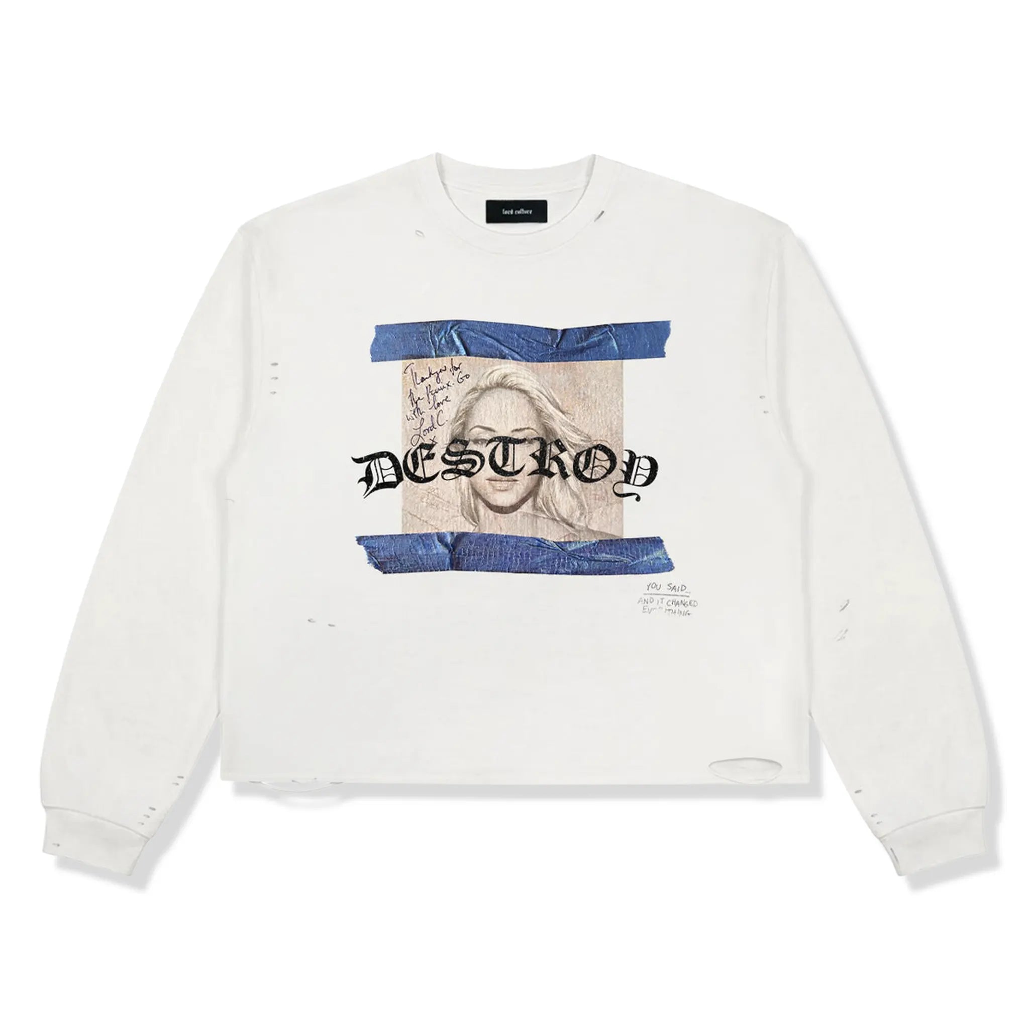 Front View of Lord Culture Confession L/S White T-Shirt
